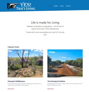 Screenshot of the Yes That's Living website