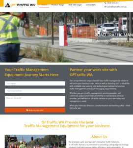 Screenshot of the new OPTraffic WA Website Homepage