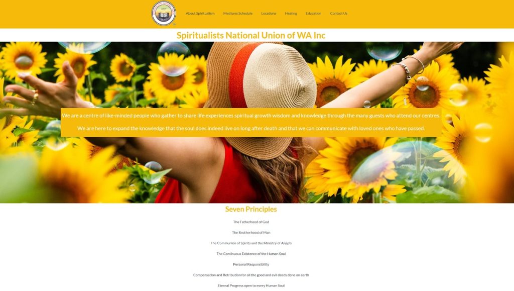 Screenshot of the SNU WA homepage